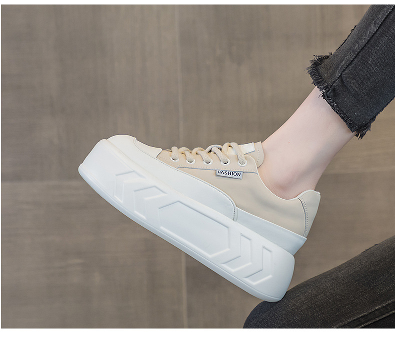 Giày sneaker nữ đế dày tăng chiều cao da bò mùa xuân 2025 — M2315 Màu mơ, M2315 màu trắng, M2315-1 mặt lưới màu trắng, M2315-1 mặt lưới màu hồng chi tiết 34