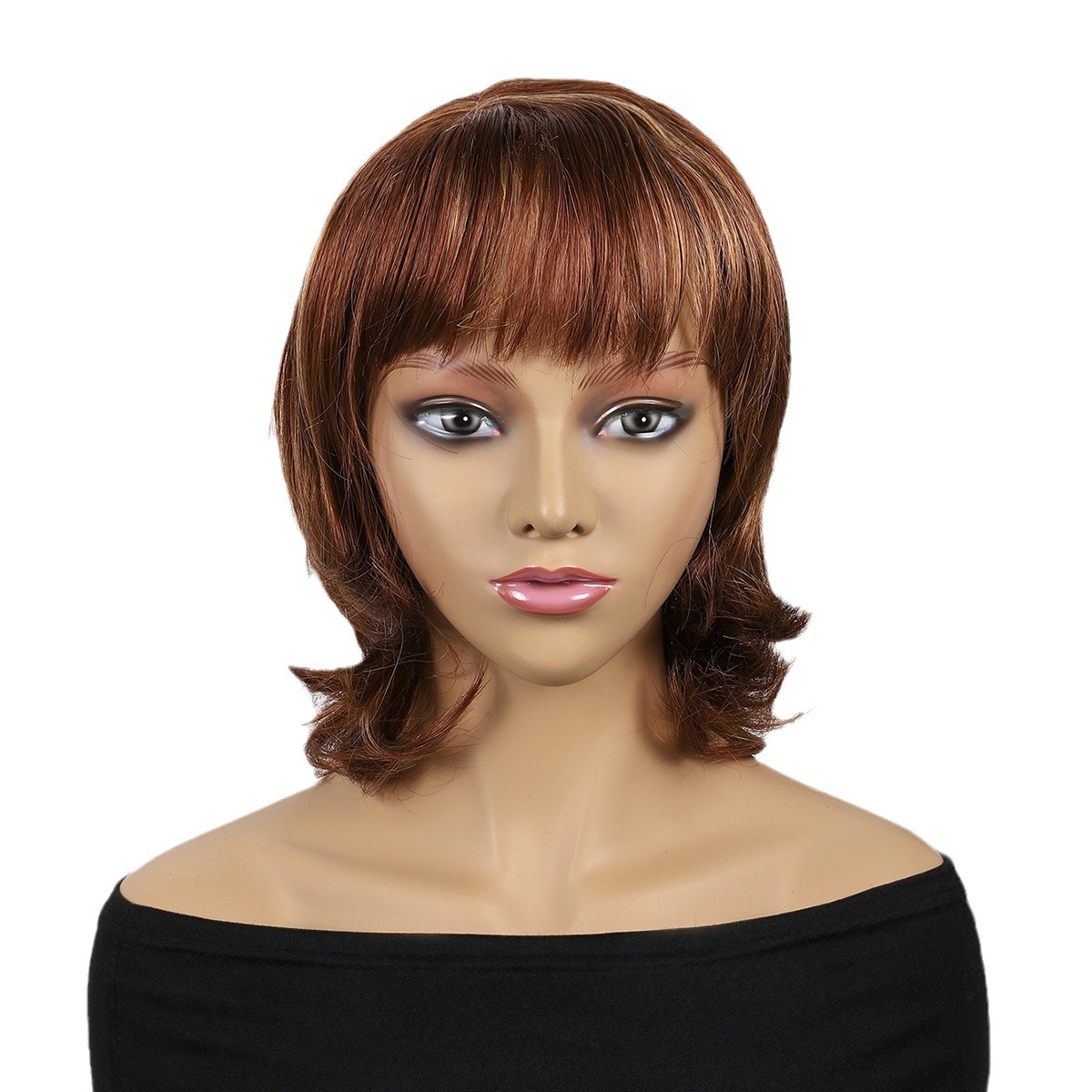 Fibra química al por mayor bob cabello pelucón mecánico pelucón cubierta de pelo