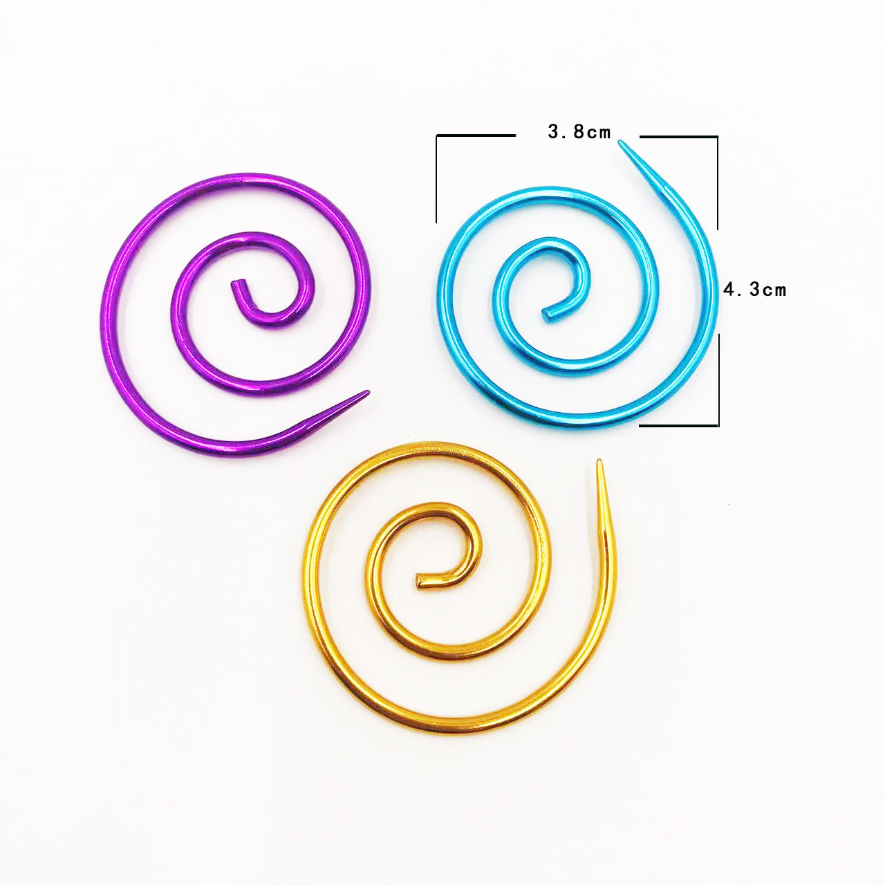 Nueva aguja de tejer de cable en espiral DIY práctica herramienta de costura compacta suéter chal tapiz marca aguja de tejer
