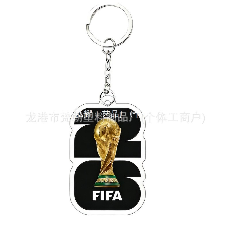 Cross-Border 2026 World Cup in North America and the Caribbean Mascot Acrylic Keychain Fan Souvenir Pendant Cartoon Cross-Border 2026 World Cup in North America and the Caribbean Mascot Acrylic Keychain Fan Souvenir Pendant Cartoon