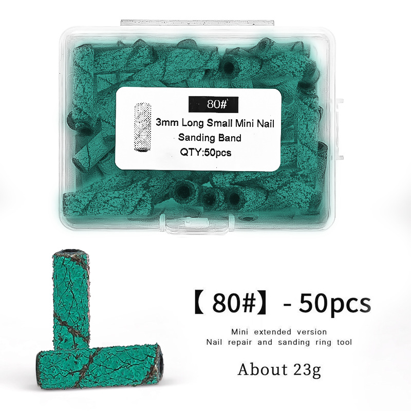 Unidad de arena de uñas de 20 mm alargada multiespecificación especial en caja y bolsa pequeña unidad de arena de uñas