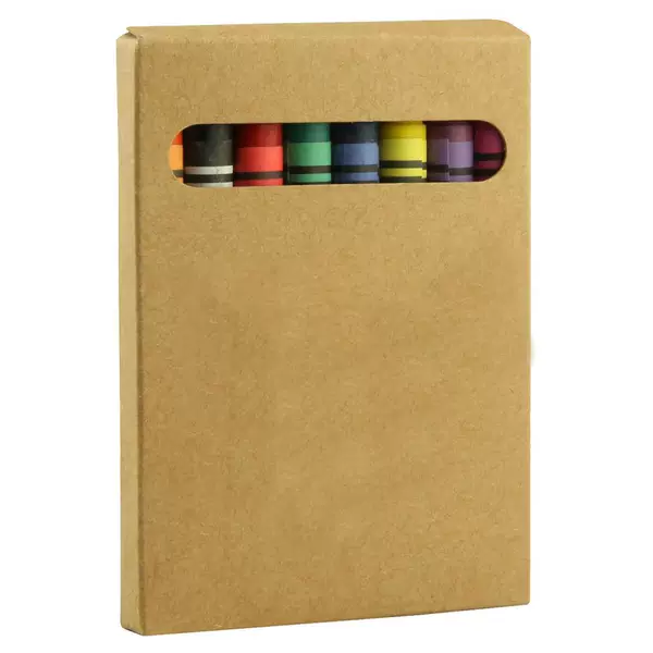 CY001 in stock eight-color colored crayons suit art drawing crayons blank Kraft paper box printable logo