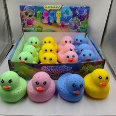 かわいい小さなアヒルのおもちゃ、穴があり水を吸収してストレス解消できるおもちゃ、水遊び用アヒル、室内で水を噴射する子供用おもちゃ、握って遊べるおもちゃ