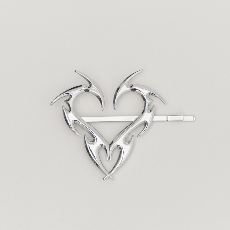 Fashion Heart Shape Alloy Plating Hair Clip 1 Piece display picture 1