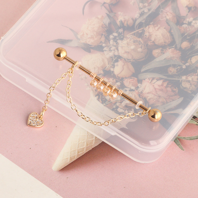 Stainless Steel Industrial Ear Long Rod Body Piercing Ear Bone Nail Export Jewelry detail image 23