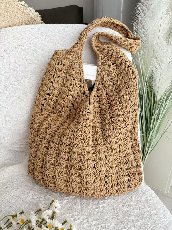 メーカー卸売 綿糸バッグ 新作 多用途 手編みバッグ リゾートビーチバッグ 個性的なショルダーバッグ おしゃれなレディースバッグ|undefined