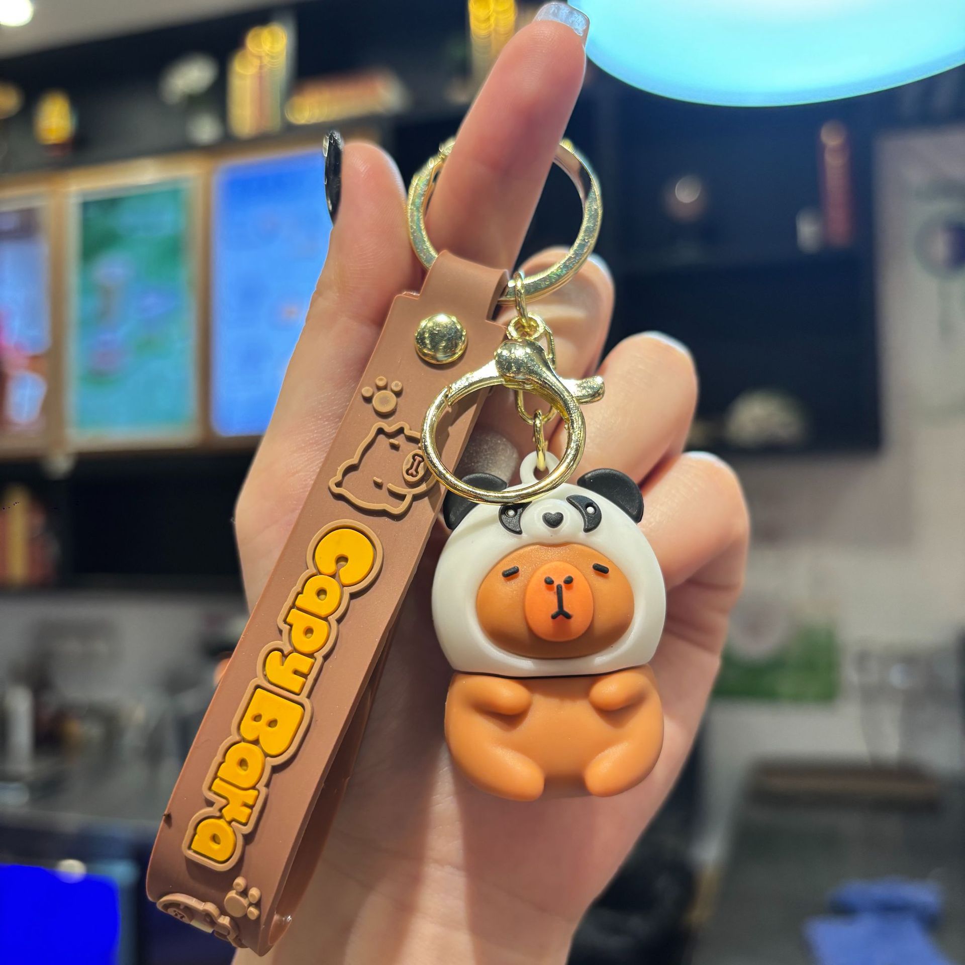 Neu Capybara PVC Plüsch Nette Student Rucksack Anhänger Auto Keychain Exquisite_voghion.com