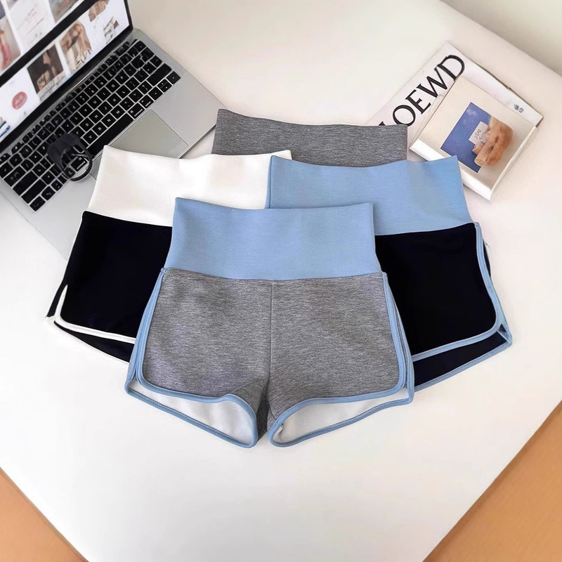 American Hot Girl Contrasting Color Low-Waist Casual Shorts Women's Summer New Niche Pure Desire Tight Bottoming Sports Hot Pants