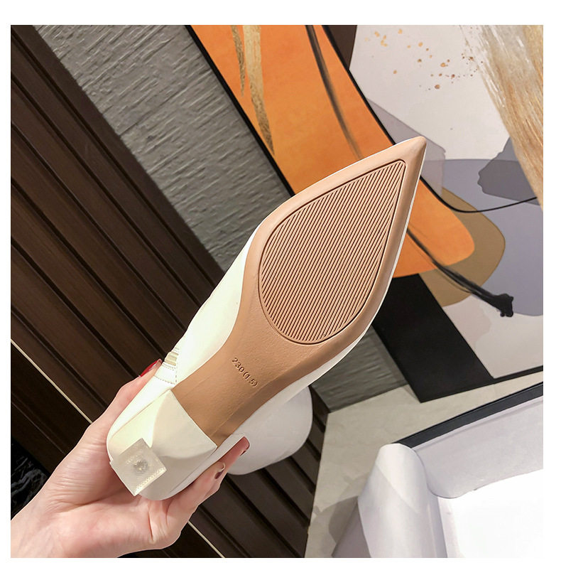 Bốt cao cổ nữ gót nhọn 6–8 cm kiểu kỵ sĩ khóa kéo bên, mũi nhọn — Màu nâu, Màu trắng, Màu đen, Màu trắng lót nhung chi tiết 13