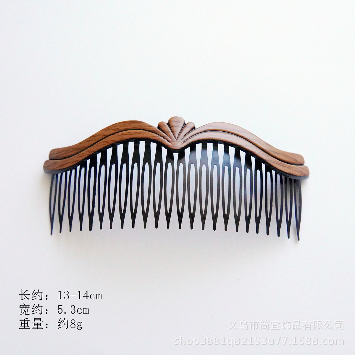 13.5cm 24 dientes de madera grande amor hueco insertar peine de moda madre peinado de plástico clásico