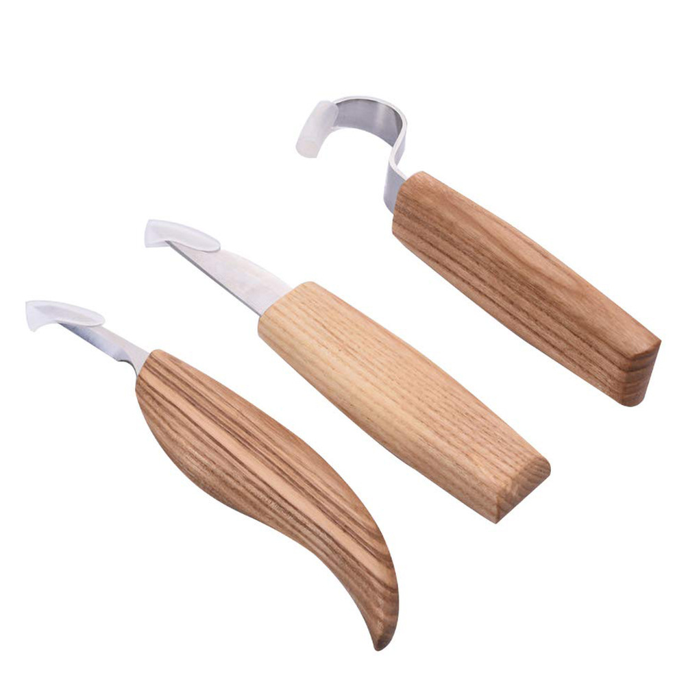 3件/套不锈钢雕刻刀 削木刀 刮木刀 勺子刀 木工雕刻套装