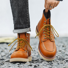 875固特异真皮男士马丁靴经典美式复古鞋靴潮流高帮机车工装靴