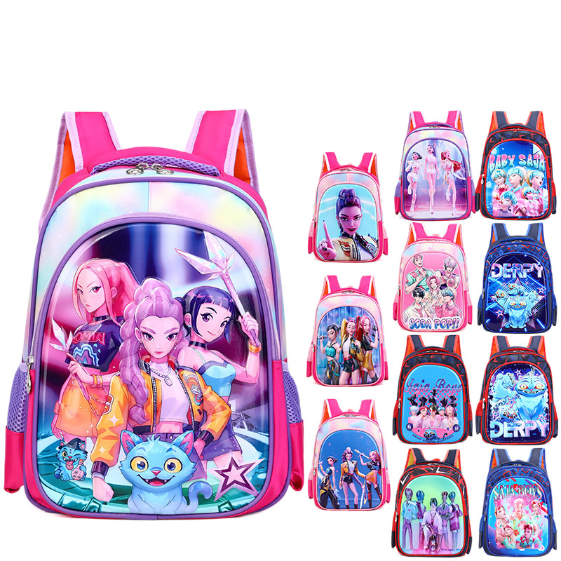 Nueva mochila infantil de dibujos animados jardín de infantes mochila de cáscara dura 3D animación estereoscópica mochila transpirable para niños y niñas estudiantes de primaria