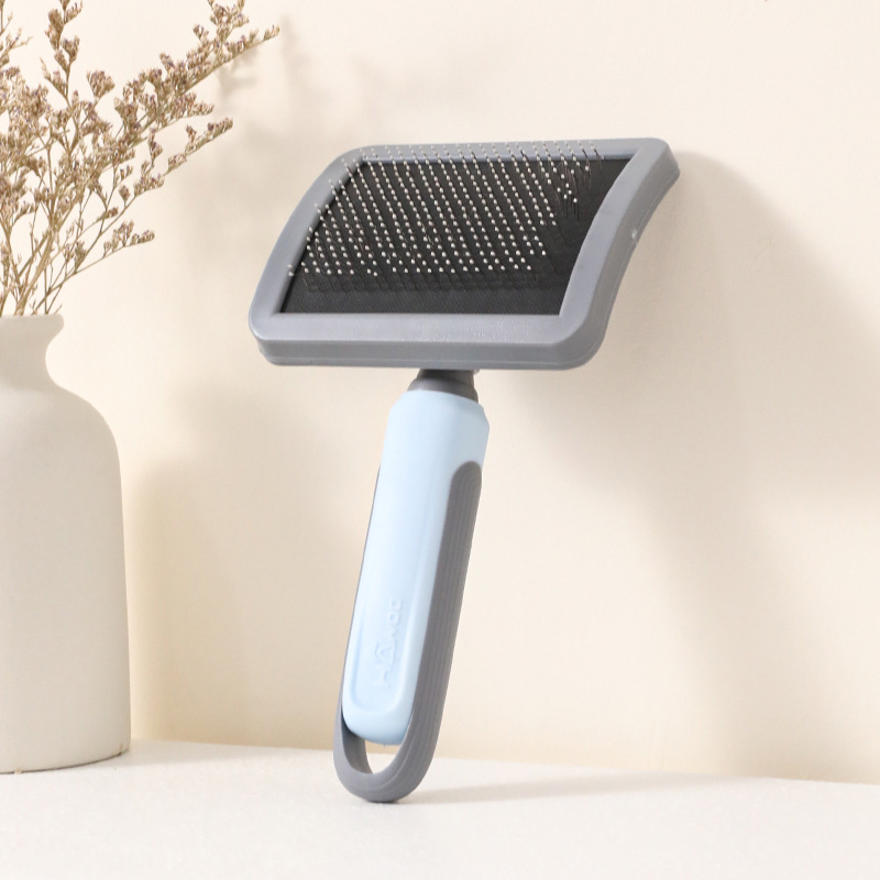 Pein de gato para mascotas curva cojín de aire aguja pein de gato flojo para eliminar el pelo flotante artefacto mágico para perros para abrir nudos pein de gato limpiador de pelo