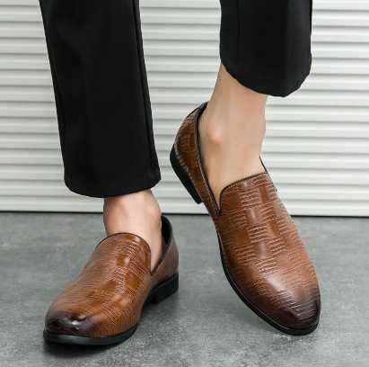 Zapatos perezosos, zapatos de música, zapatos casuales británicos para hombres, zapatos de cuero de moda coreana, zapatos de conducción para jóvenes, personalidad para jóvenes