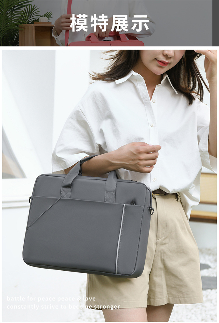 Notebook bag and handbag are suitable for Lenovo, Huawei, Apple, Dell, HP, ASUS, business trip briefcases, and can be carried diagonally on one shoulder undefined
