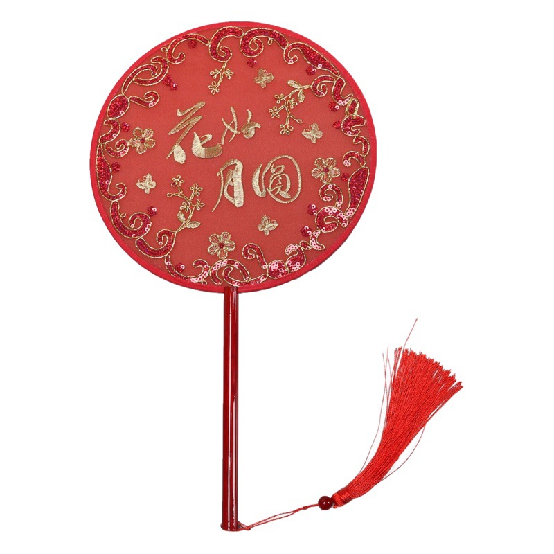 Nuevo estilo chino antiguo boda novia grupo ventilador bienvenido ventilador dama de honor padrino grupo ventilador boda bordado grupo ventilador al por mayor