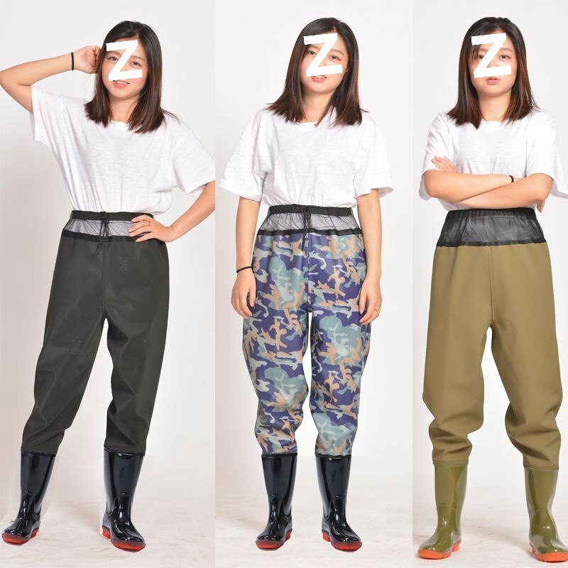Waist-High Waders for Women, Ultra-Light, Thickened, Waterproof, Fishing Pants, One-Piece Rain Pants, Durable