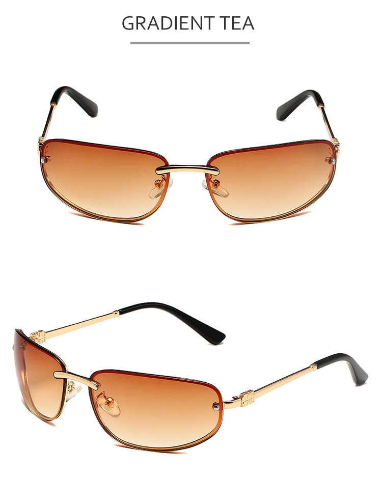 Men's Sunglasses New Millennium Style Y2K Retro Mercury Silver Frameless Fashion Sunglasses Hip Hop Sunglasses_viptrois.com