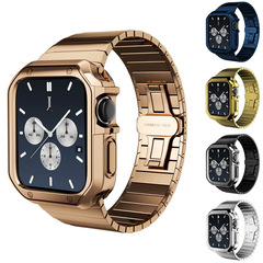 アップルの腕時計apple watch 10 ultra 8/7世代の金属バンドにTPUメッキケースセットを適用します。
