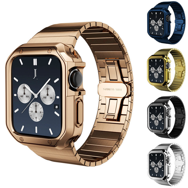 Suitable for Apple Watch 11/10 Ultra 8/7 Generation Metal Watch Band Tpu Case Set Suitable for Apple Watch 11/10 Ultra 8/7 Generation Metal Watch Band Tpu Case Set