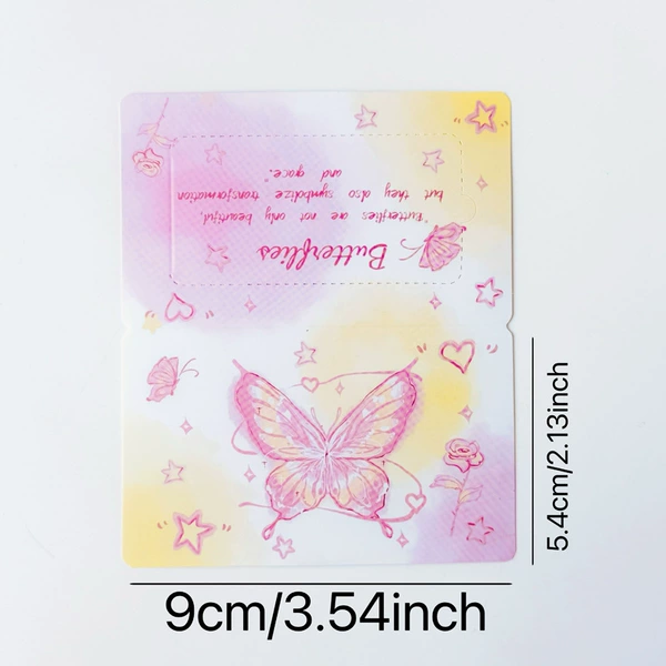 Self-adhesive crystal butterfly series-pink butterfly