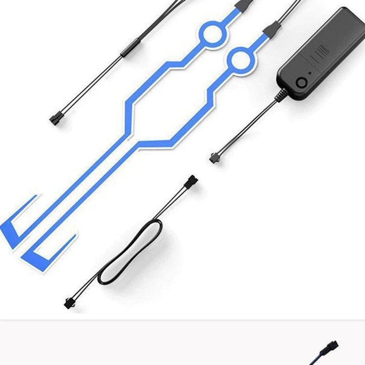Мотоциклетный шлем Холодный свет полосы Шлем украшения Клейкая световая полоса