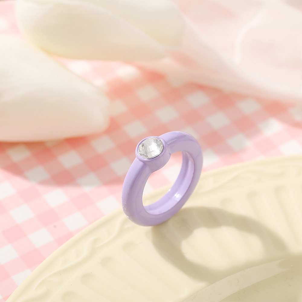 simple candy color acrylic ring wholesalepicture9