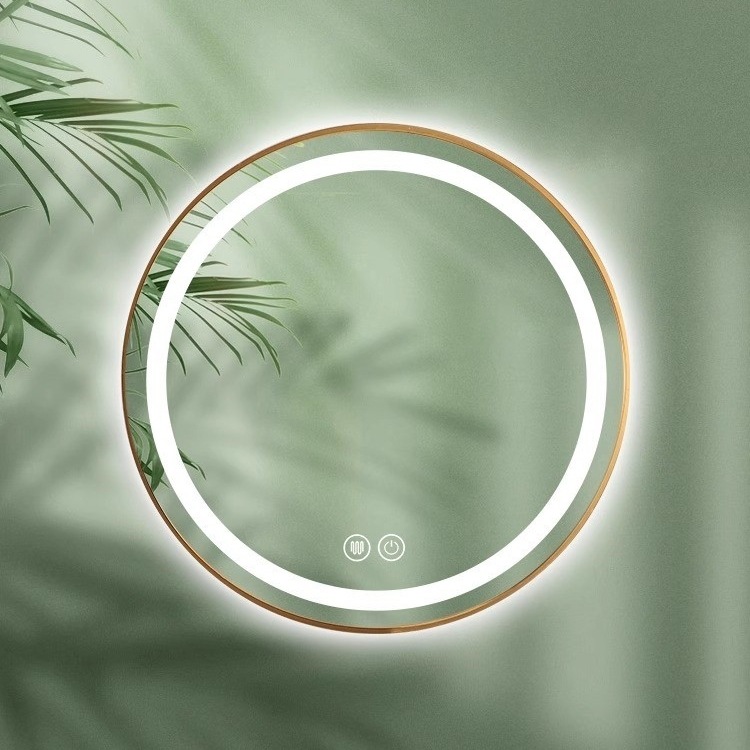 Espejo inteligente de baño de aluminio marco LED pantalla táctil pared espejo de baño inodoro anti-smog Sendai 1