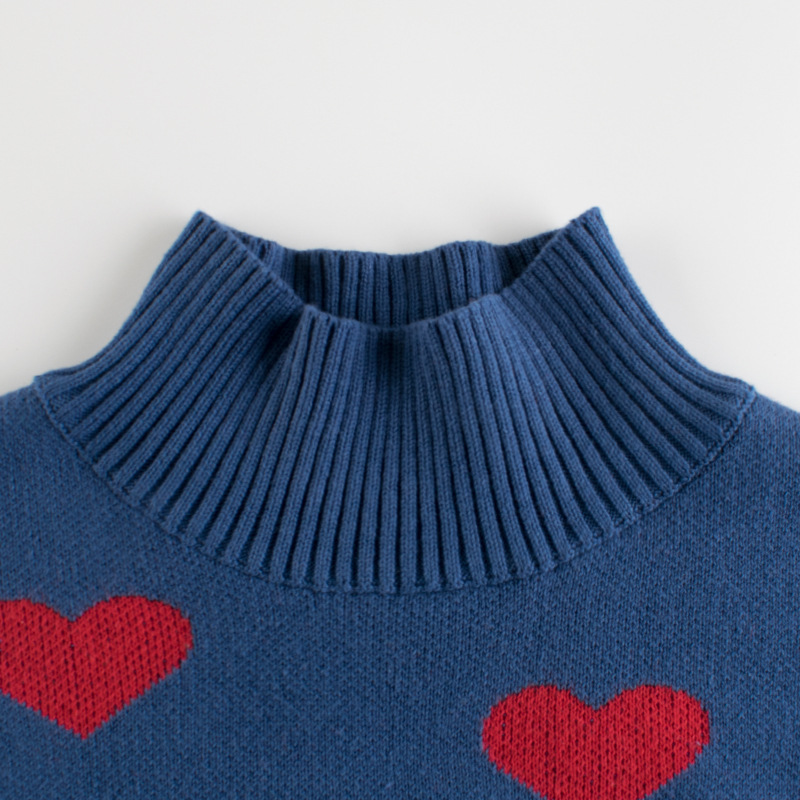 Suéteres para Niñas, Ropa Infantil Nueva de 2024, Venta al por Mayor, Cuello Alto, Otoño, Prendas de Punto Infantiles de una Pieza, Dropshipping, Suministro para Transmisión en Vivo