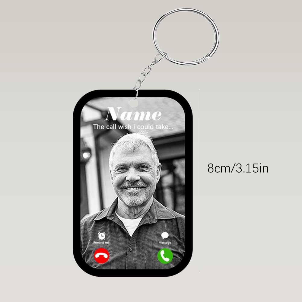 Acrylic Personalised Photo Keychain Flat Charm