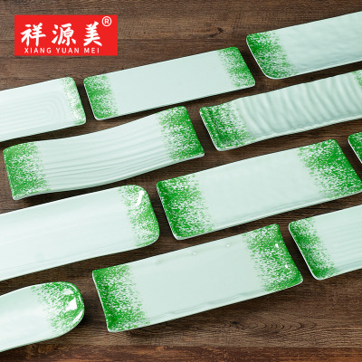 Xiangyuan Melamine tableware plate rectangle originality Hot Pot Dish Restaurant Rectangular plate Garnish Dinner plate commercial