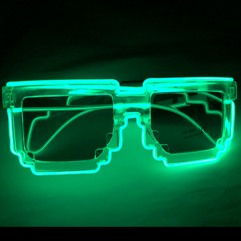 Gafas LED con Mosaico de Celebridades de Internet Transfronterizas, con un Toque Tecnológico, Gafas Luminosas Intermitentes, Accesorios Fluorescentes para Entretenimiento en Bares