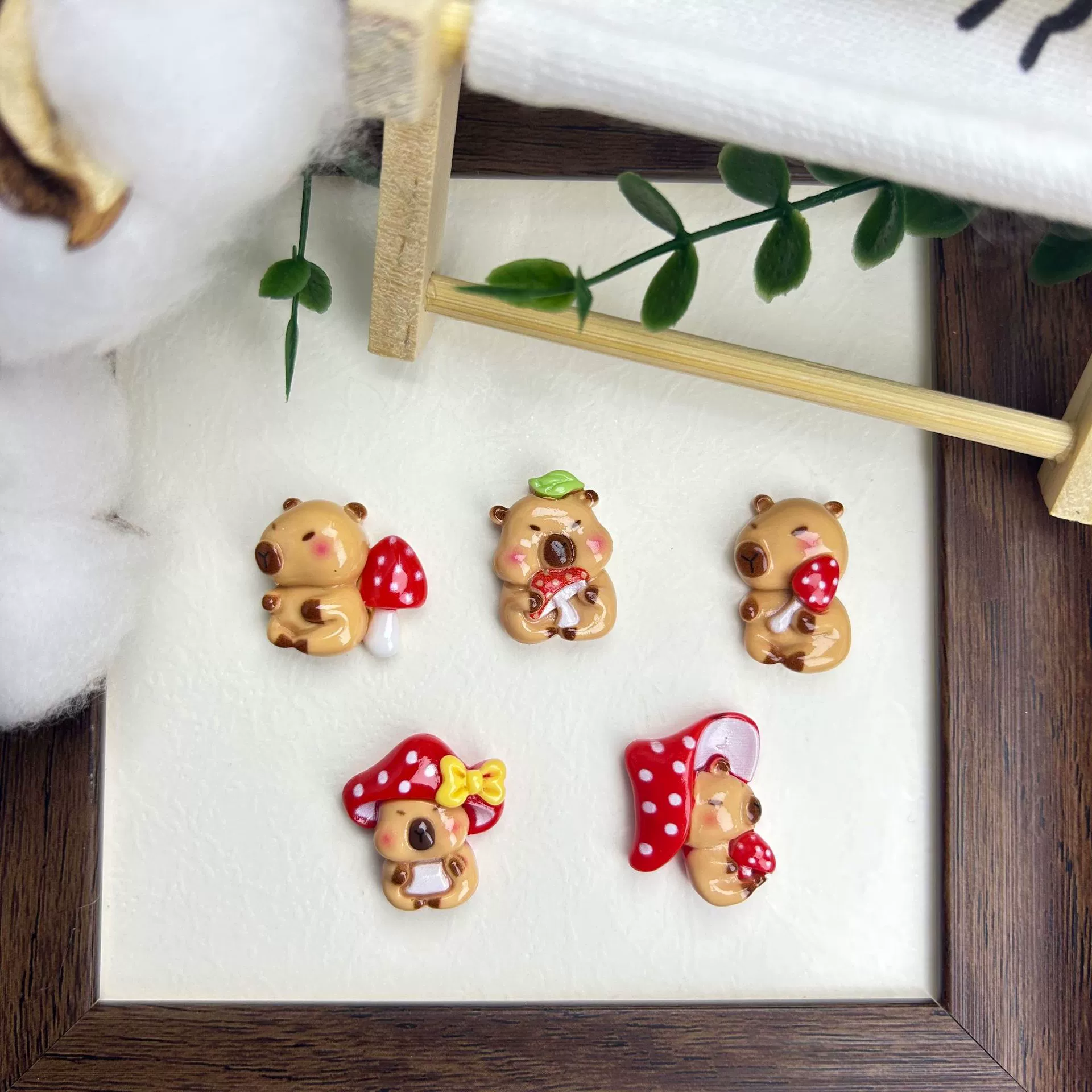 Капибала, интернет-знаменитость, мультяшный дизайн ногтей, ювелирные изделия, крем-клей, милый стерео капибара, смола, сделай сам, носимые аксессуары для ногтей