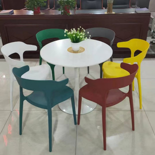 Business Negotiation Table and Chair Combination Cafe Waiting Area Backrest Chair Leisure Office Seat Simple Style Dining Table and Chair