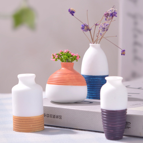Cross-border simulation mini flower pot micro landscape resin model small decoration dollhouse scene decoration props