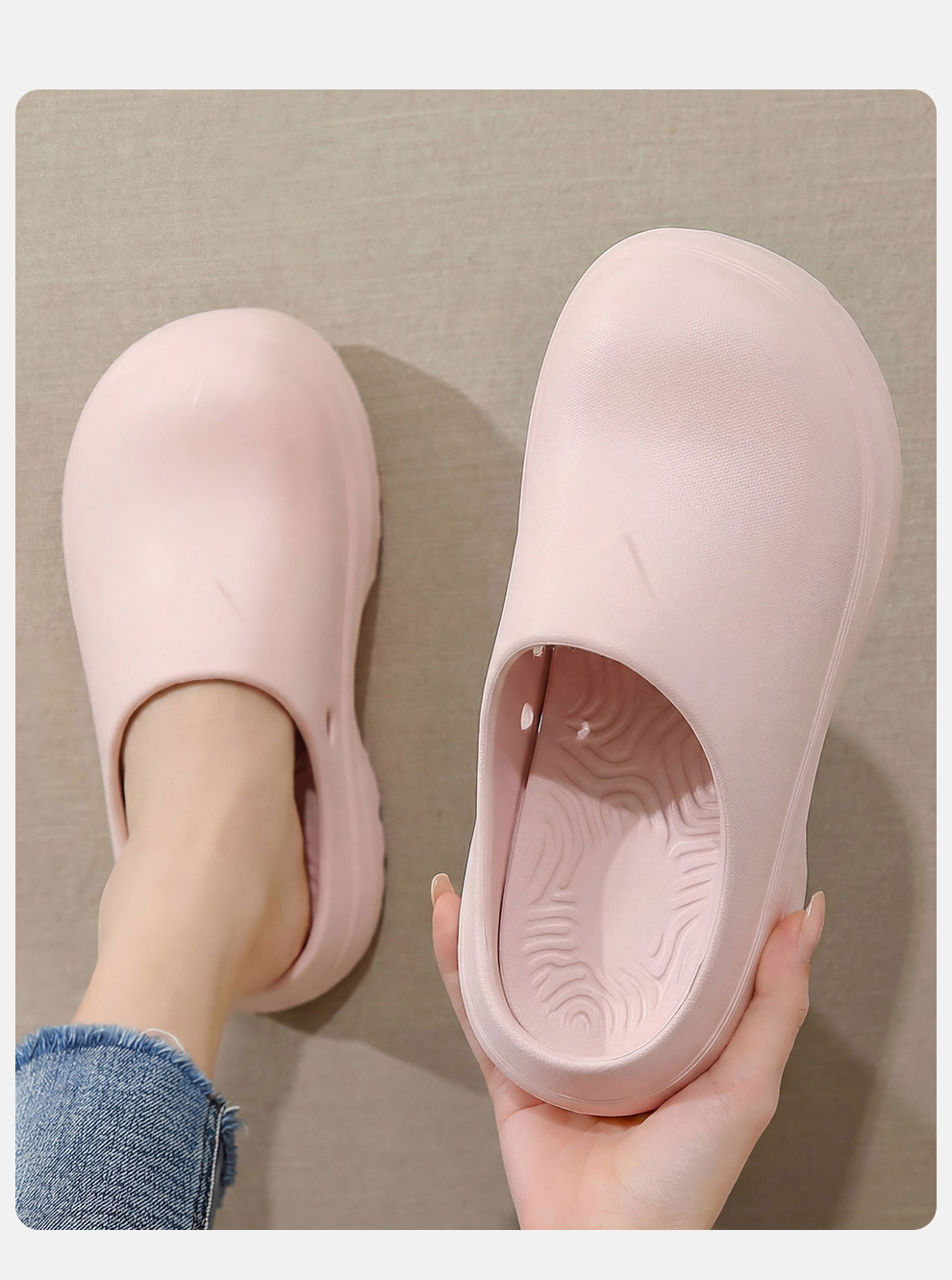 Women’s Thick-soled Closed-toe Eva Slippers For Outdoor Summer Wear_voghion.com