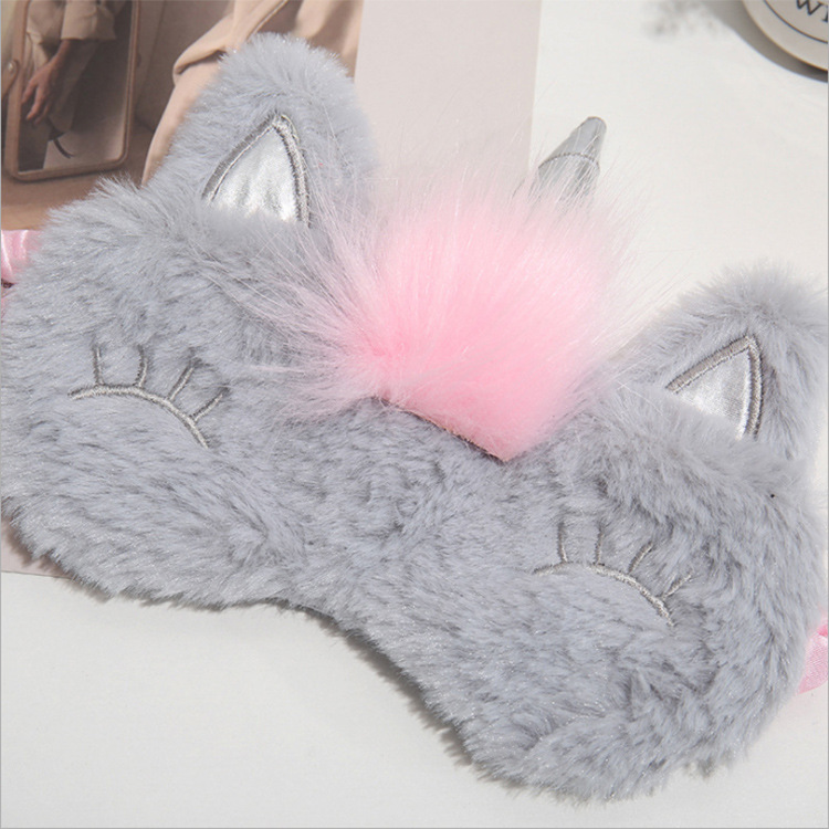 Yiwu fábrica en stock nueva felpa máscara de ojo de dibujos animados animal de doble uso del sueño sombreado máscara de ojo hielo compresa caliente máscara de ojo