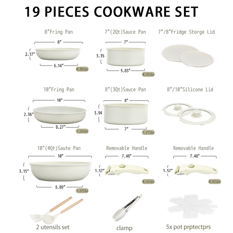 4600g Weight Cookware Kitchen and drinking utensils 1 Set Quantity Home, Daily Occasion Aluminium Alloy Material Solid Color Pattern Casual Style Casual Solid Color Aluminium Alloy Cookware 1 Set 9