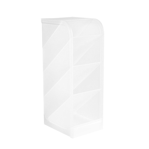 ins desktop storage pen barrel frosted four-compartment multi-functional oblique pen holder simple personality student transparent pen holder