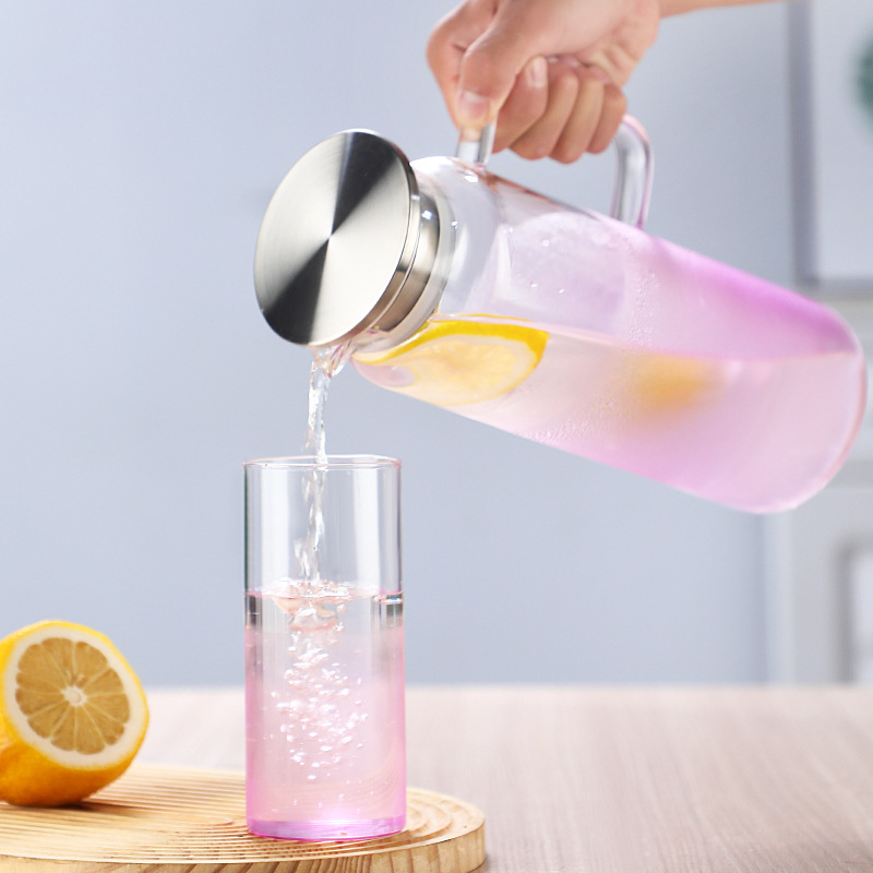 Glass capacious teapot for home use