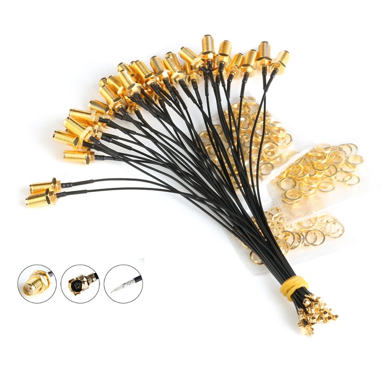 IPX转SMA母头跳线 IPEX跳线 IPEX转SMA U.FL转接天线10CM