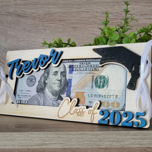 Cross Border 2025 Wooden Graduation Season Wallet Cash Clip Gift Graduation Gift Card Money Graduation Wallet A22