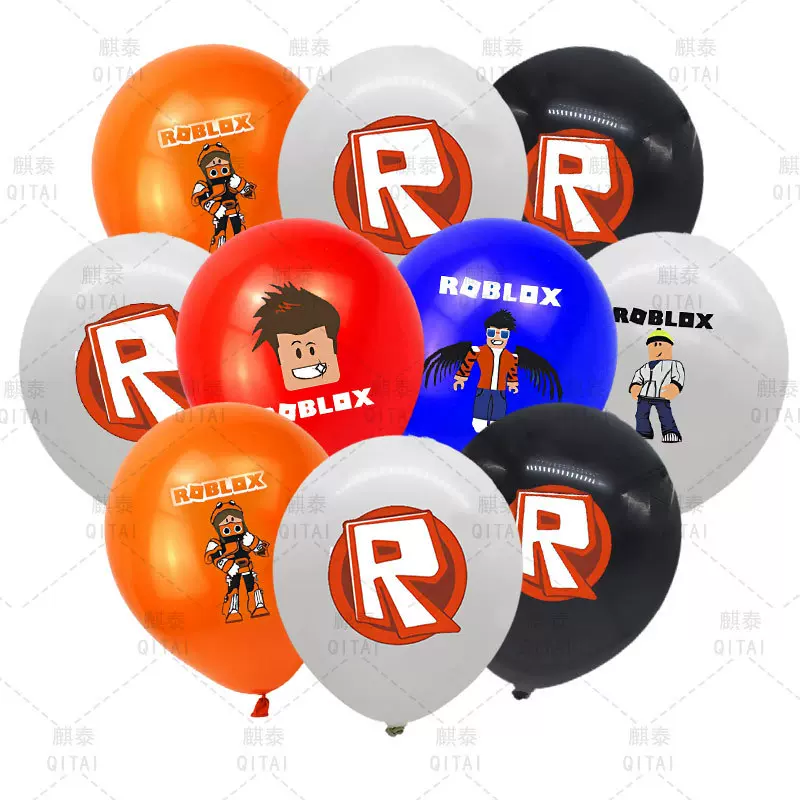 跨境roblox罗布乐思游戏主题气球派对装饰用罗布乐思乳胶气球套装