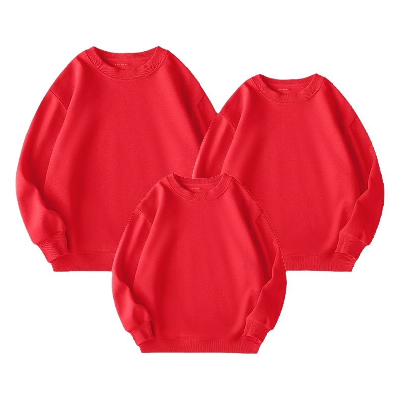 Wholesale solid color parent-child clothing net version sweater heavy men's and women's same loose casual jacket autumn and winter new children's sweater