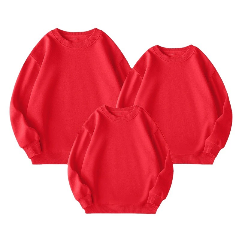 Оптовая продажа сплошного цвета родитель-ребенок чистая версия свитера для мужчин и женщин