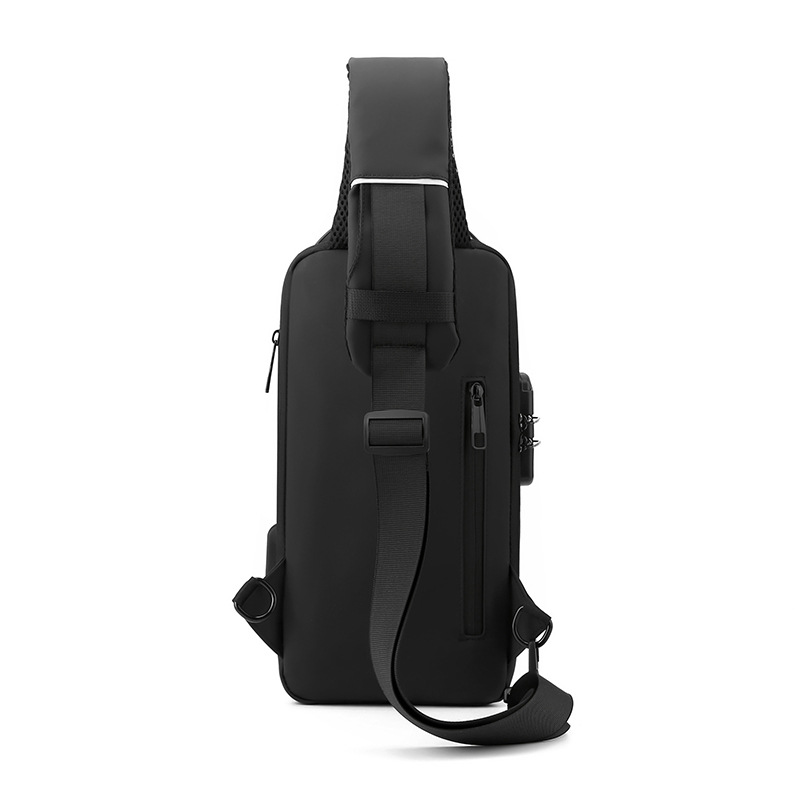 Bolso de pecho para hombre recargable USB nuevo transfronterizo, bolso de mensajero ligero para viajes de negocios, bolso de hombro multifuncional para viajeros