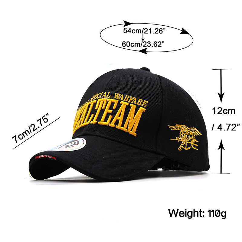 New Embroidered Letters Tactical Baseball Cap Unisex Cotton Denim Outdoor Sun Visor Adjustable Peaked Cap_voghion.com