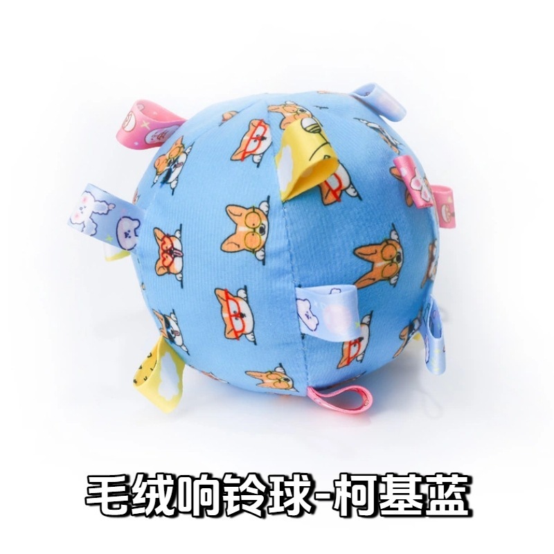 ペットの高弾性綿充填高品質プリントリボンベルサウンディング耐噛み犬トレーニングおもちゃ|undefined