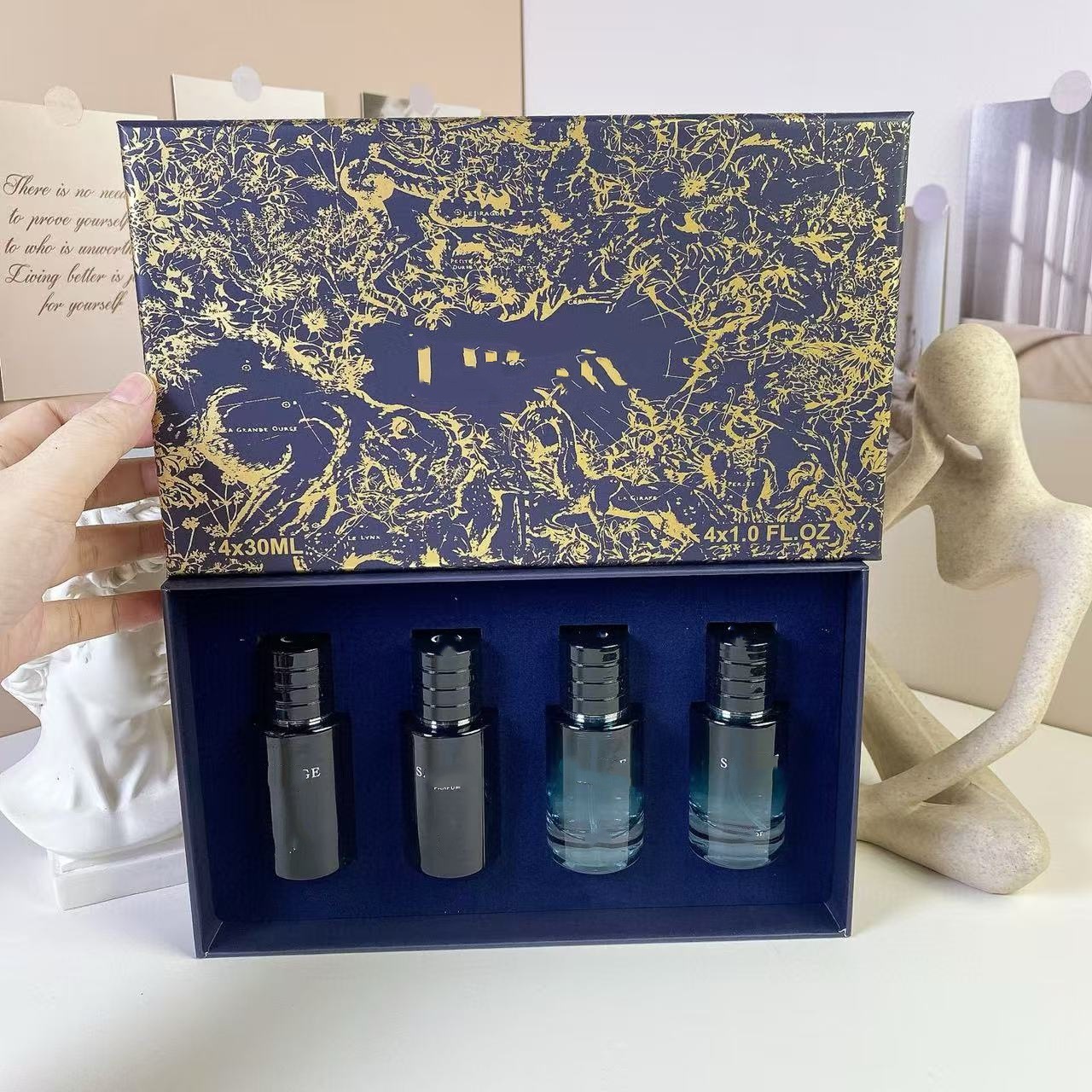 Comercio exterior transfronterizo caja de explosión limitada varios tipos de perfumes caja de marca grande muestra pequeña muestra al por mayor